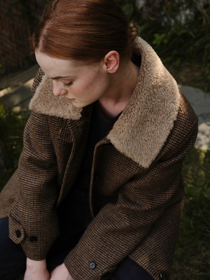 Tweed padding coat - 허앤쉬